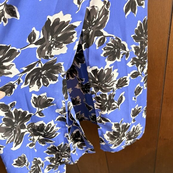 Lane Bryant Shirt Dress Women 18/20 Blue Floral Button Cottagecore‎ Sheer Boho - Picture 3 of 11